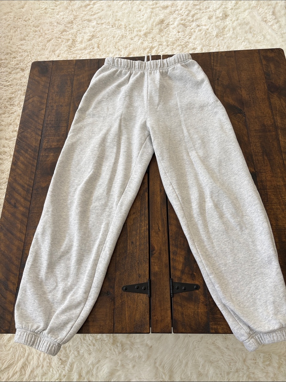 Garage Light Gray Women’s Sweatpants with Elastic Waist - small flaw on left leg